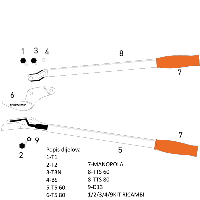 Škare Castellari M 80 - Slika 5