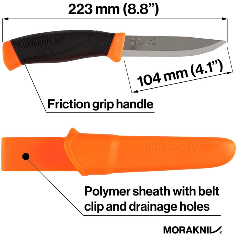 Nož Morakniv Companion Hi-Vis Orange - Slika 5