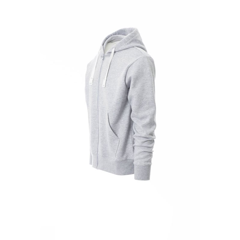 Majica PORTLAND sa patentom i kapuljačom melange - Slika 3